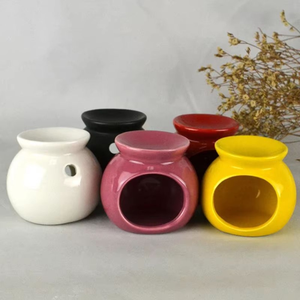 Porcelain Essential Oil Aroma Burner Ceramic Candle Diffuser Minimalist Home Aromatherapy Decor 1