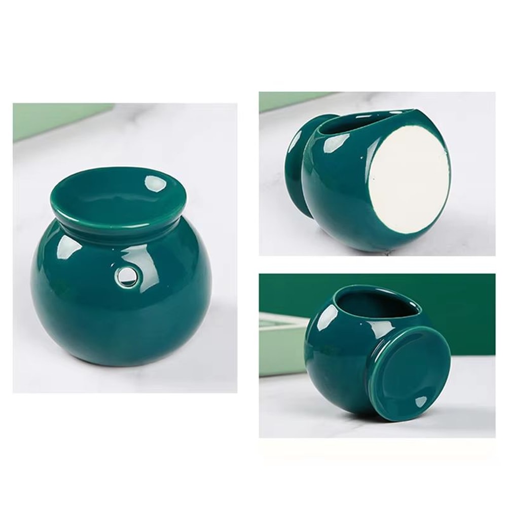 Porcelain Essential Oil Aroma Burner Ceramic Candle Diffuser Minimalist Home Aromatherapy Decor 4