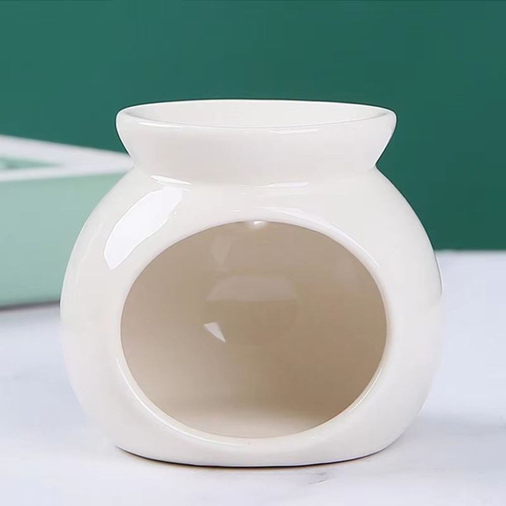 Porcelain Essential Oil Aroma Burner Ceramic Candle Diffuser Minimalist Home Aromatherapy Decor 9