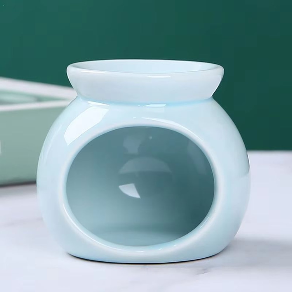 Porcelain Essential Oil Aroma Burner Ceramic Candle Diffuser Minimalist Home Aromatherapy Decor 10