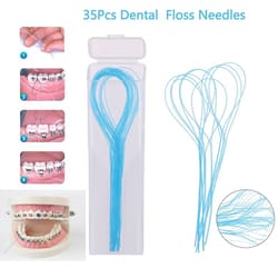 35 piece dental floss threaders set orthodontic braces wire needle holders for easy cleaning