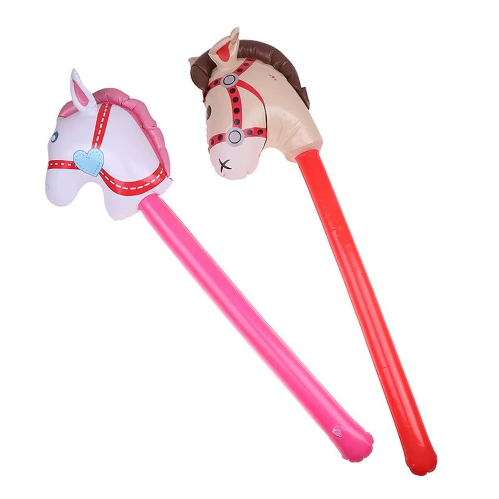 Inflatable Stick Horse Head Pony Balloon Toy Farm Animal Party Decoration For Kids And Events 5