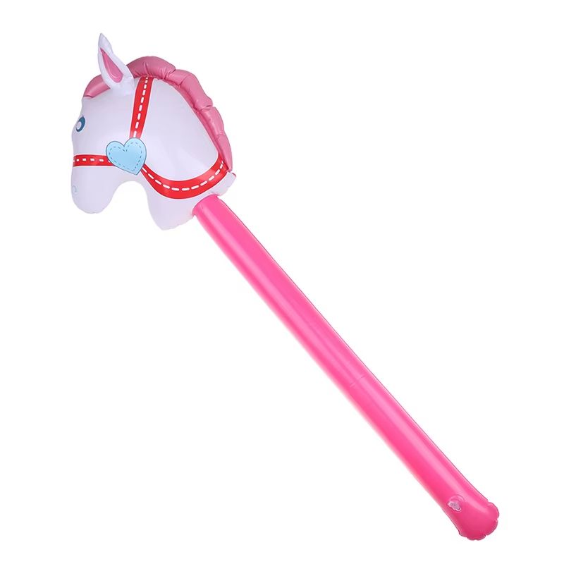Inflatable Stick Horse Head Pony Balloon Toy Farm Animal Party Decoration For Kids And Events 7