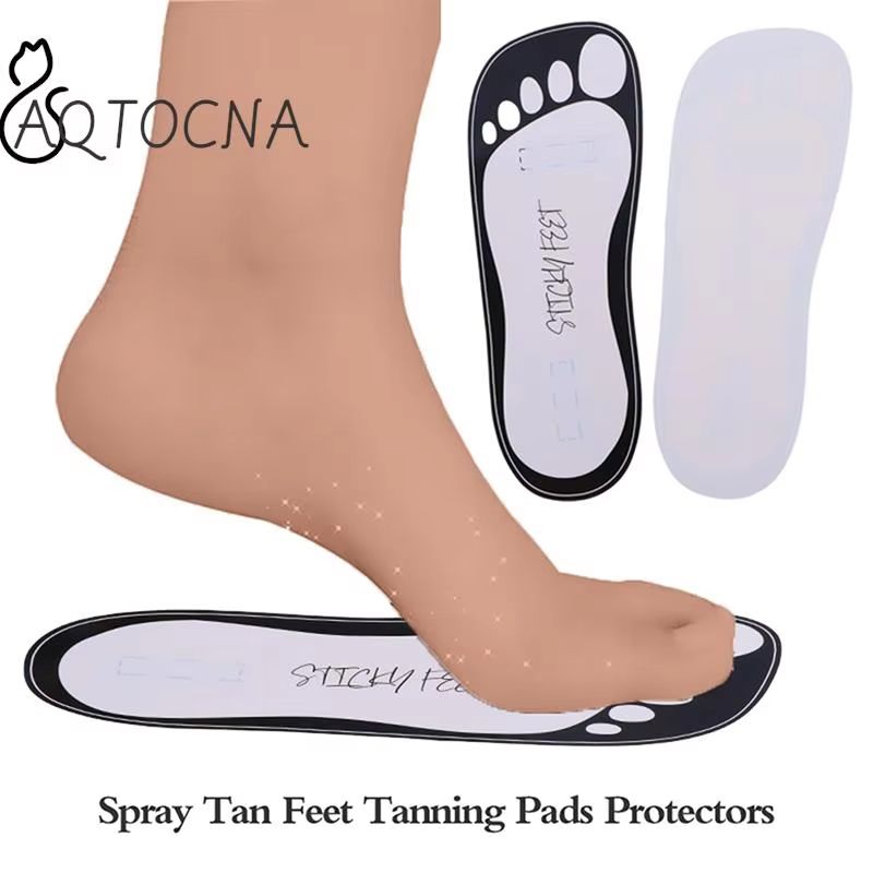 20 Piece Disposable Tanning Feet Pads Sticky Foot Protectors For Spray Tan And Self Tanning 0