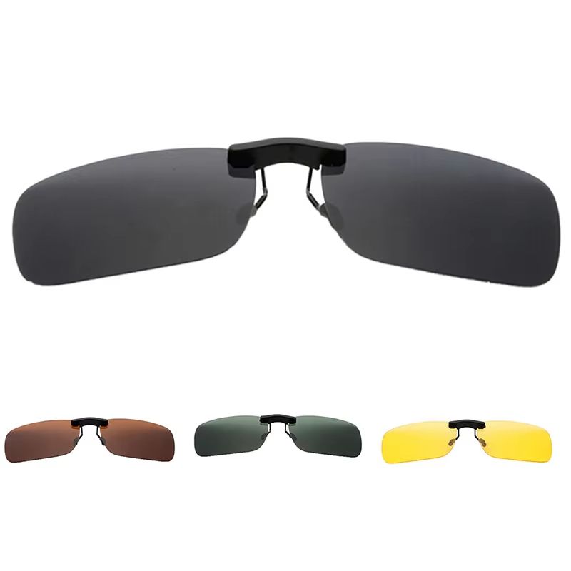 Polarized Clip On Sunglasses UV400 Day And Night Driving Glasses Attachment 2