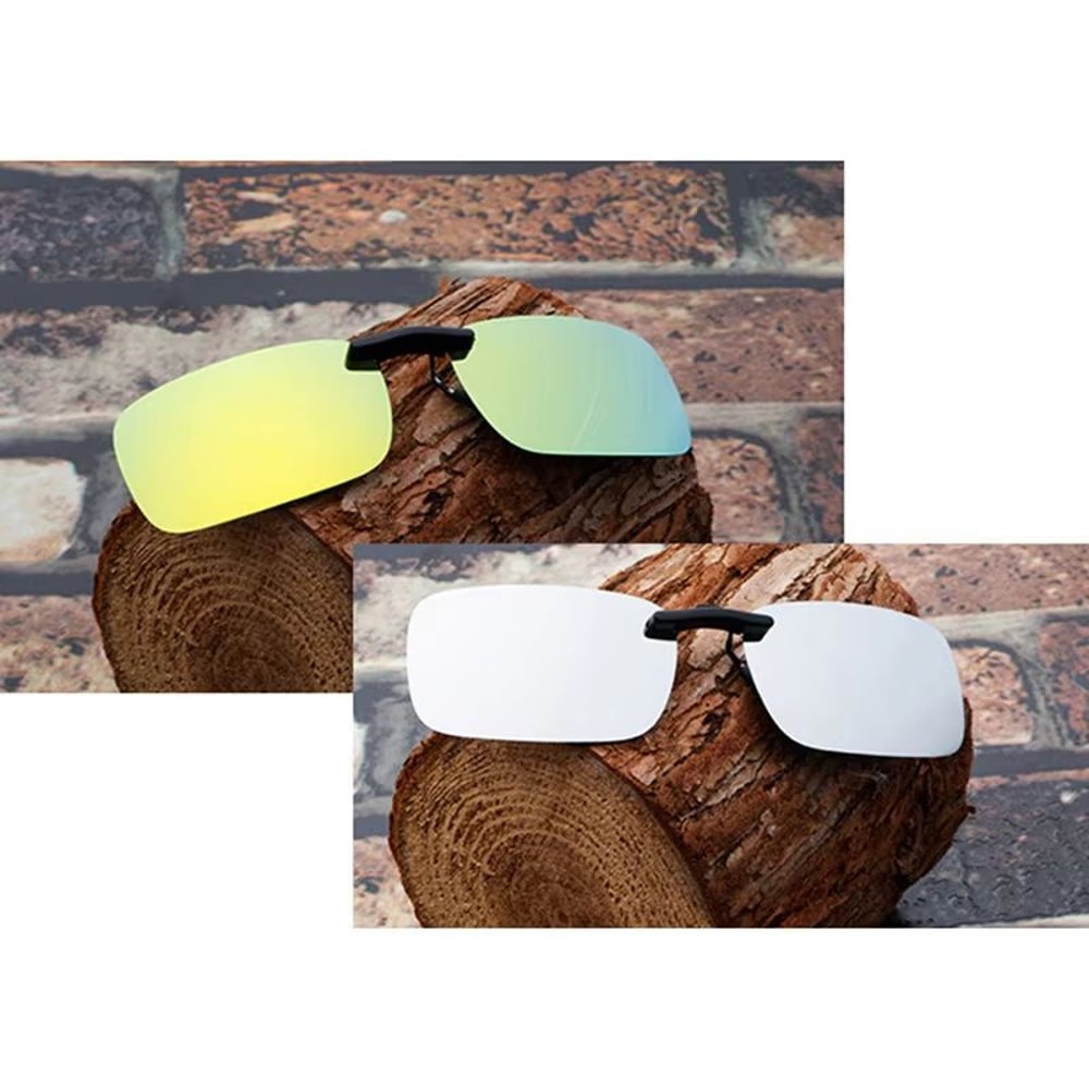 Polarized Clip On Sunglasses UV400 Day And Night Driving Glasses Attachment 5