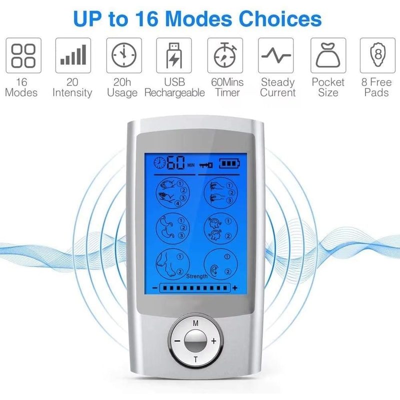 16 Mode Electric TENS EMS Muscle Stimulator Digital Therapy Massager For Pain Relief And Body Relax 3