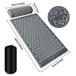 acupressure lotus spike massage mat and cushion set for neck back foot relaxation and yoga recovery