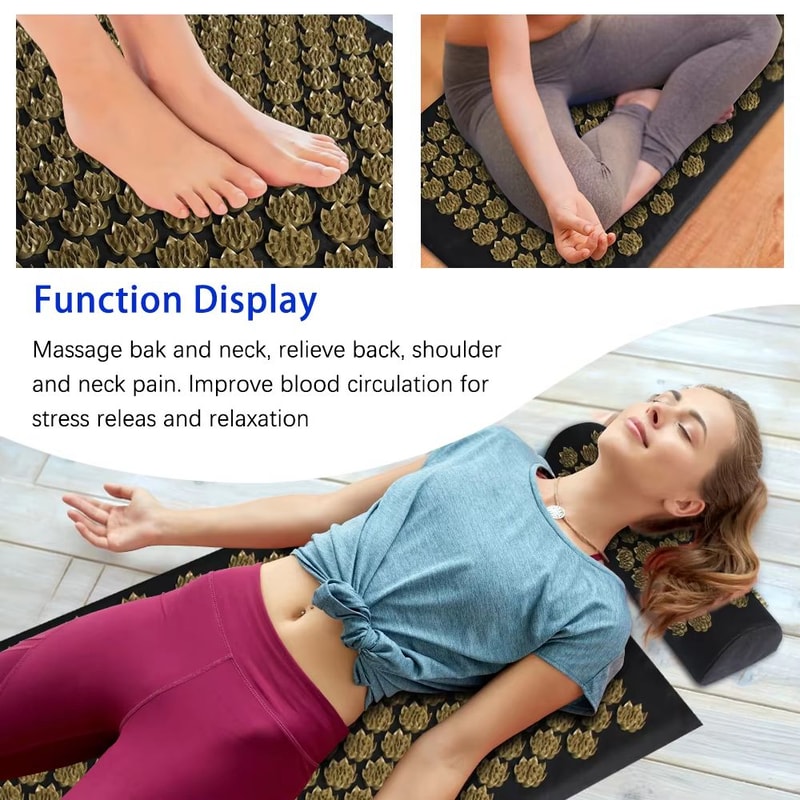 Shiatsu Acupressure Spike Massage Mat And Cushion Kuznetsov Style Applicator For Fitness Yoga And R 5