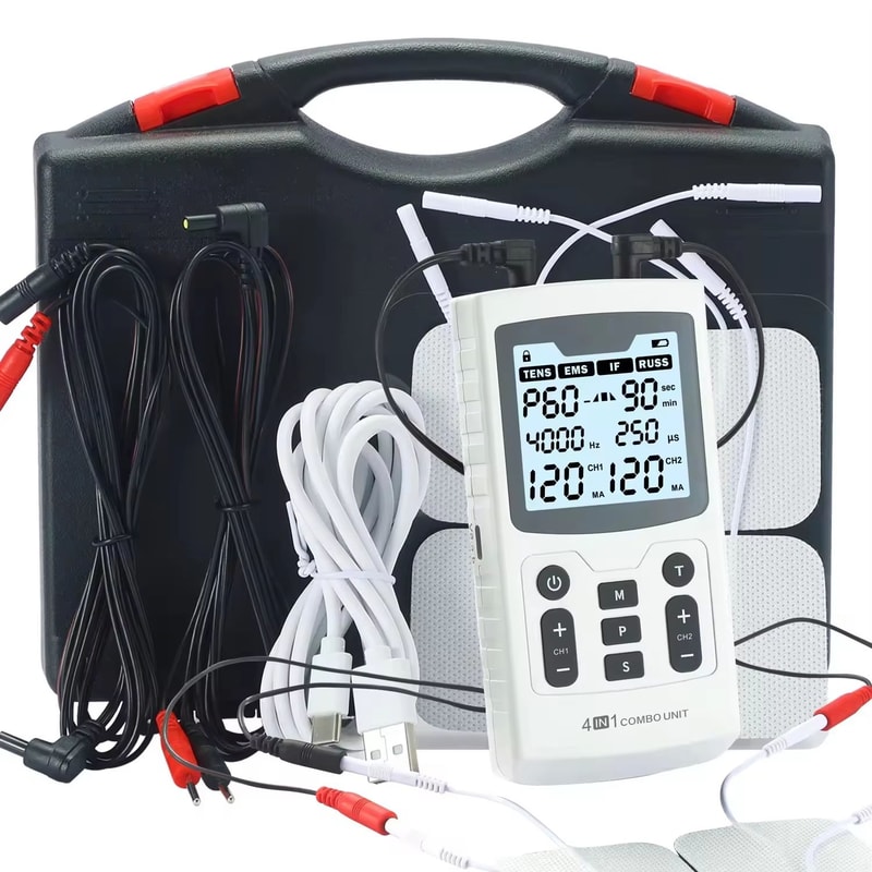 4 In 1 Electric Muscle Stimulator 60 Mode EMS TENS IFC RUSS Physiotherapy Therapy System 0
