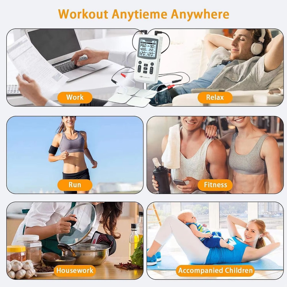 4 In 1 Electric Muscle Stimulator 60 Mode EMS TENS IFC RUSS Physiotherapy Therapy System 5