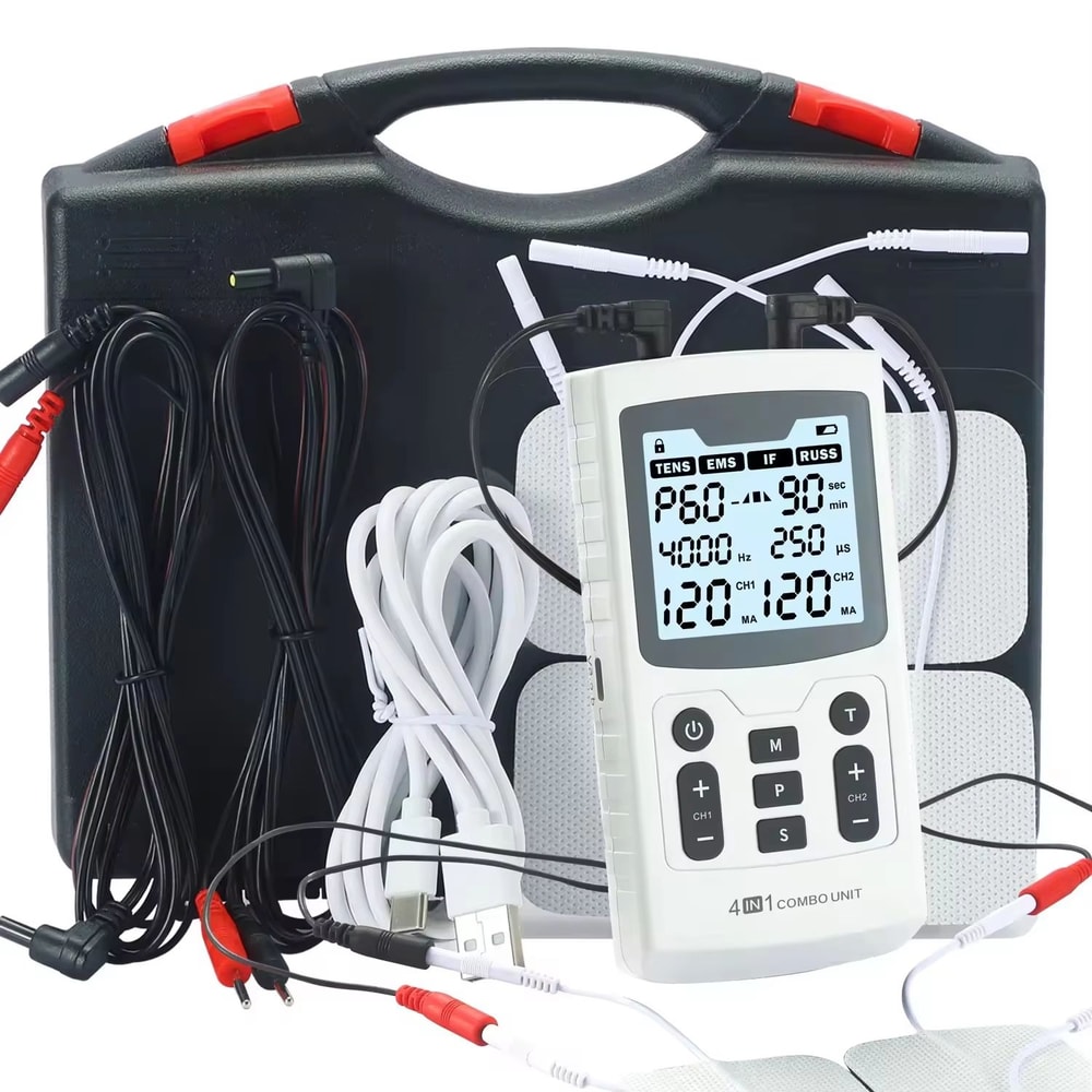 4 In 1 Electric Muscle Stimulator 60 Mode EMS TENS IFC RUSS Physiotherapy Therapy System 6