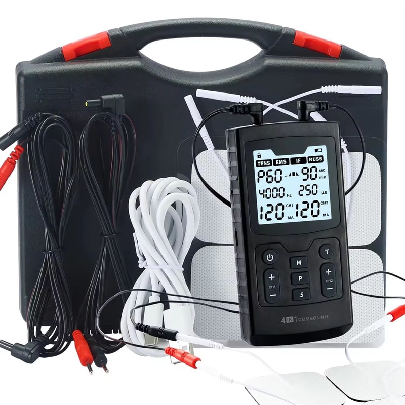 4 In 1 Electric Muscle Stimulator 60 Mode EMS TENS IFC RUSS Physiotherapy Therapy System 7