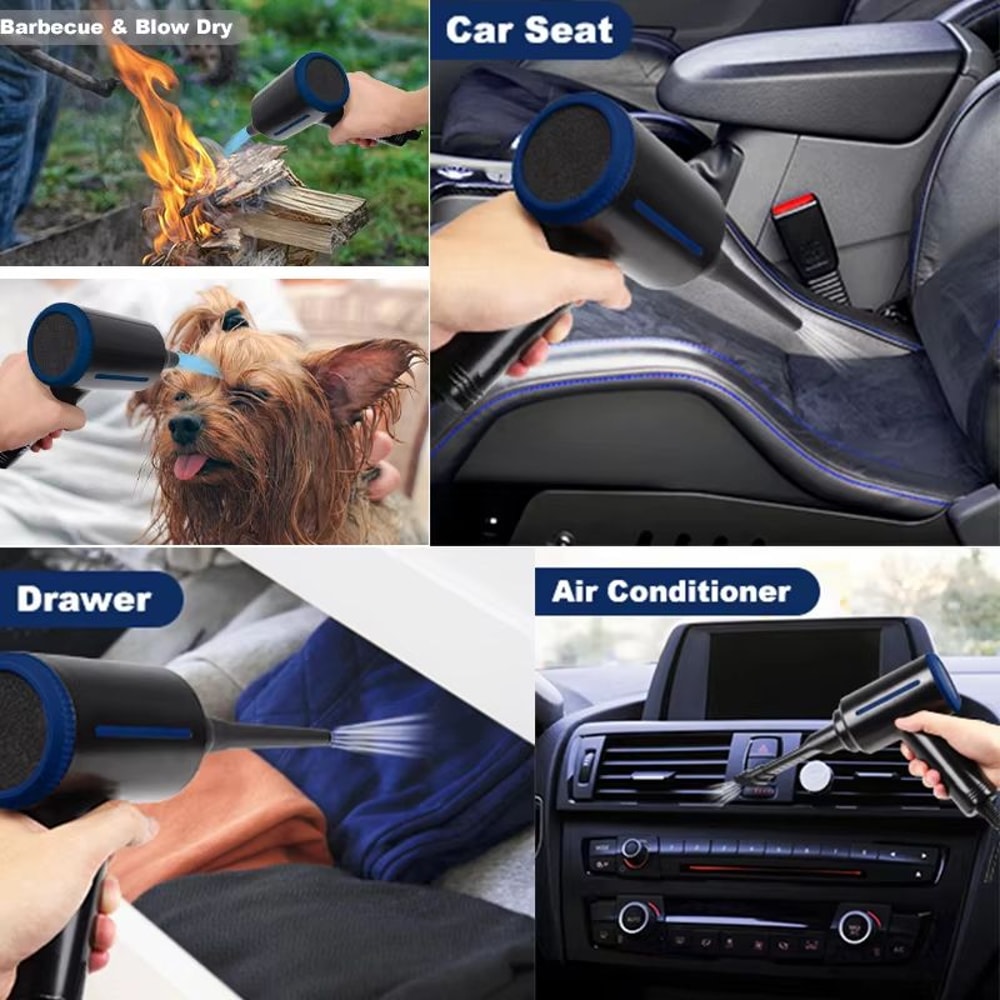 500W Cordless Electric Air Duster Handheld Air Blower And Mini Vacuum Cleaner For Electronics And C 4