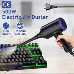 500w electric compressed air duster blower for pc keyboard cleaning and inflatable air pump