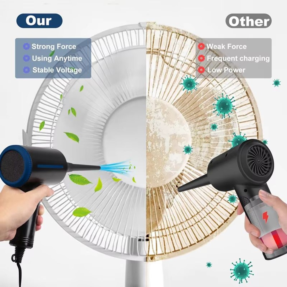 500W Electric Compressed Air Duster Blower For PC Keyboard Cleaning And Inflatable Air Pump 4