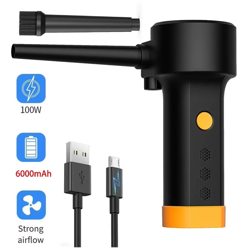 500W Electric Compressed Air Duster Blower For PC Keyboard Cleaning And Inflatable Air Pump 8