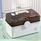3 Layer Large Capacity Family Medicine Organizer Portable First Aid Storage Box With Handle 8