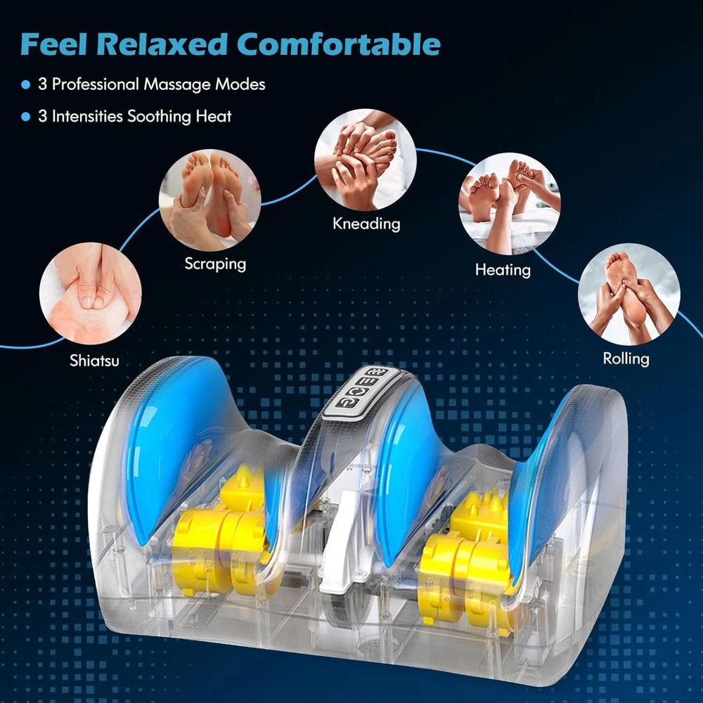 Shiatsu Foot And Calf Massager With Heat Deep Tissue Kneading For Plantar Fasciitis Relief 2