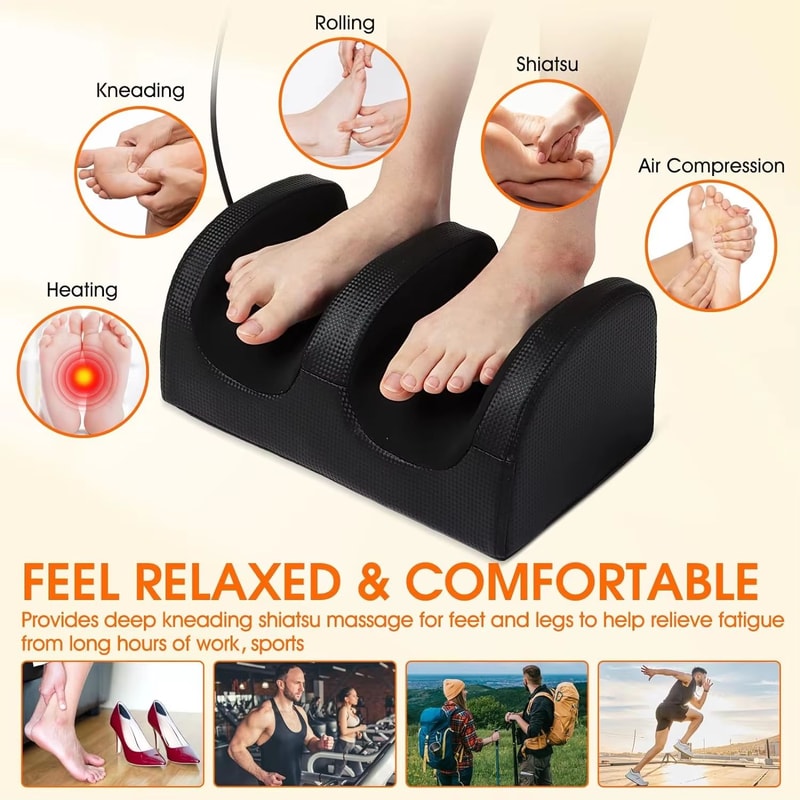 Shiatsu Foot And Calf Massager With Heat Deep Tissue Kneading For Plantar Fasciitis Relief 3