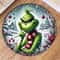 Christmas Frog Printed Circular Carpet Decorative Round Rug For Living Room And Bedroom 7
