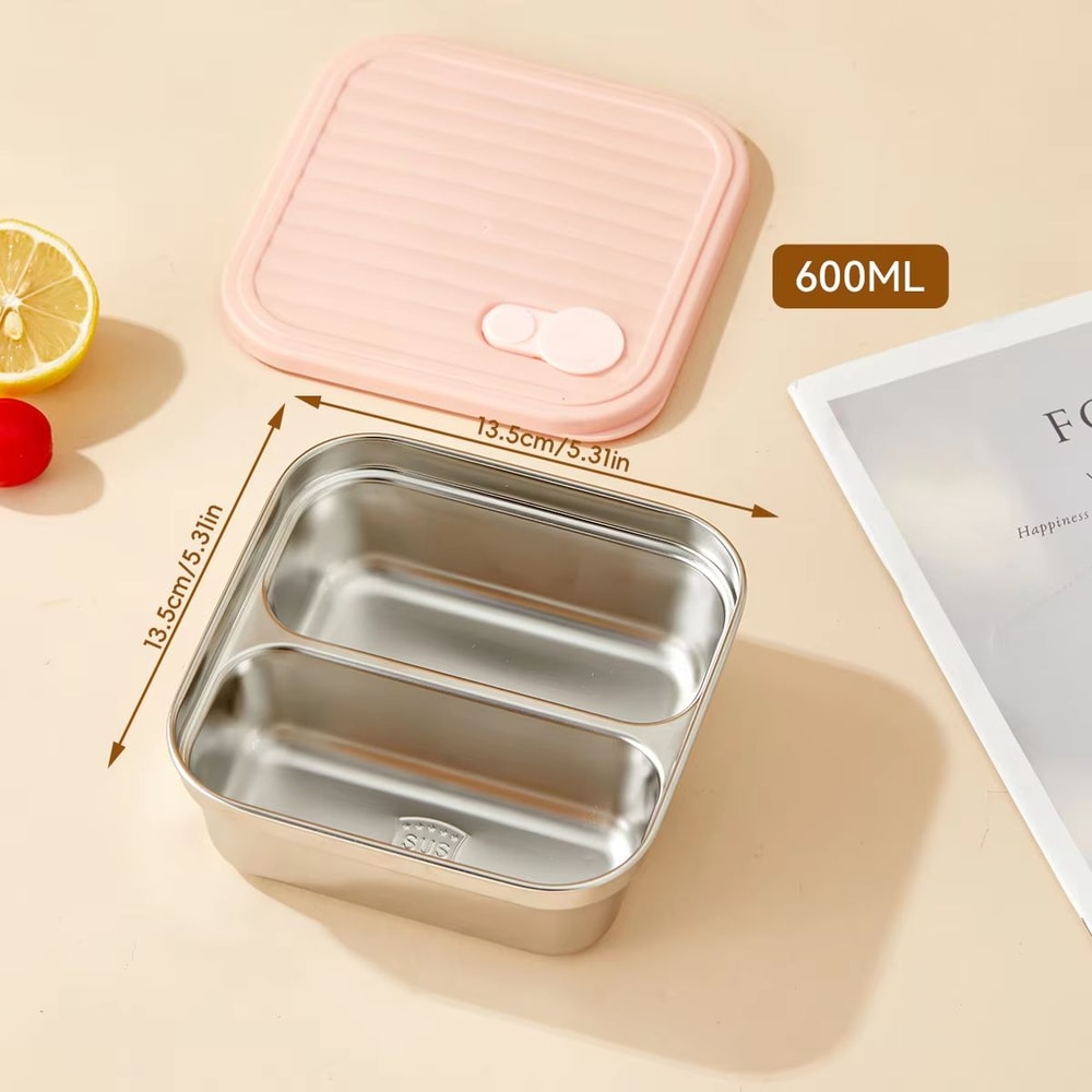 WORTHBUY Portable 304 Stainless Steel Lunch Box Leak Proof Reusable Bento Box For Kids And Travel 11