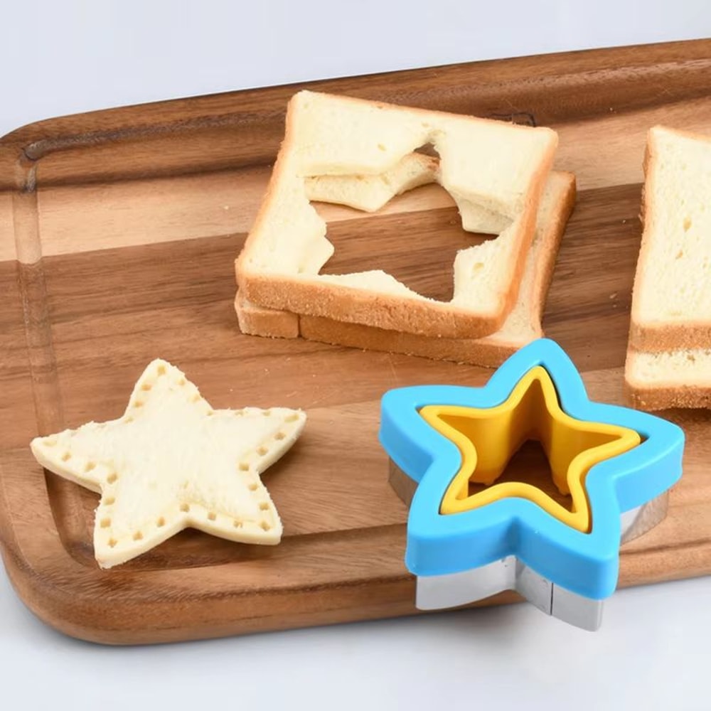 Kids Sandwich Cutter And Sealer Set Star And Dinosaur Shape Lunch Bento Maker 3
