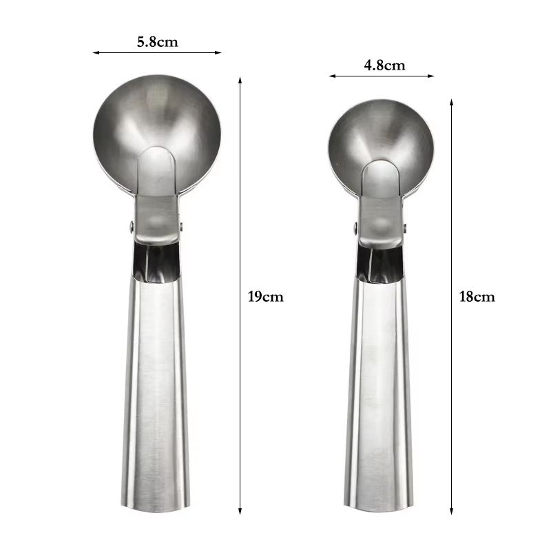 Stainless Steel Ice Cream Spoon Scoop Ball Shaper For Ice Cream Gelato And Frozen Yogurt 4