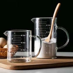 glass measuring cup with handle high borosilicate kitchen measuring jug for baking coffee and milk