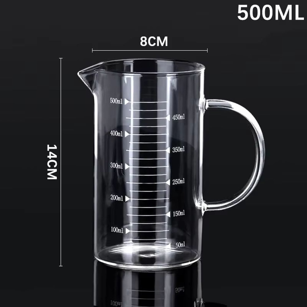 Glass Measuring Cup With Handle High Borosilicate Kitchen Measuring Jug For Baking Coffee And Milk 7