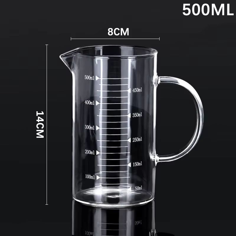 Glass Measuring Cup With Handle High Borosilicate Kitchen Measuring Jug For Baking Coffee And Milk 7