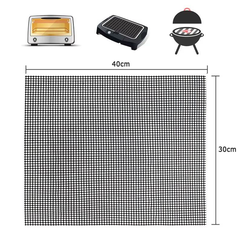 Reusable BBQ Grill Mat Non Stick Barbecue Mesh Sheet For Grilling Baking And Outdoor Cooking 4