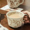 Ceramic Coffee Mug Leaf Pattern Porcelain Tea Cup For Home And Office Use 4