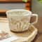 Ceramic Coffee Mug Leaf Pattern Porcelain Tea Cup For Home And Office Use 7