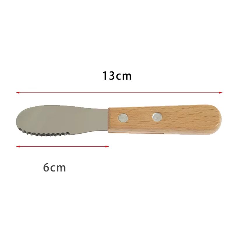 2 Piece Butter Knife Set Wooden Handle Jam And Cheese Spreaders For Kitchen And Kids Use 4