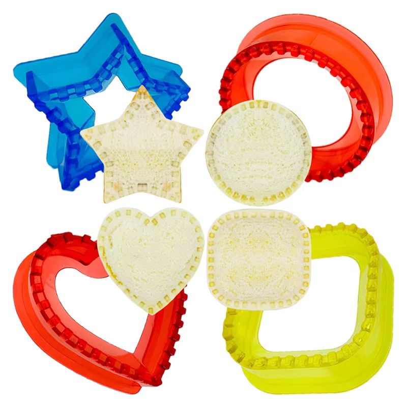 Sandwich Cutter And Sealer Set Star And Heart Shape Toast Bread Maker For Kids Lunch Boxes 0