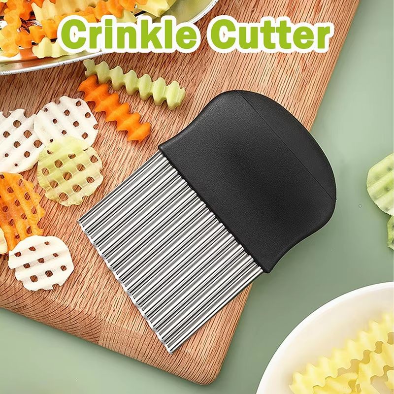 Stainless Steel Potato Cutter Slicer Crinkle Wavy French Fry And Vegetable Cutting Tool 3
