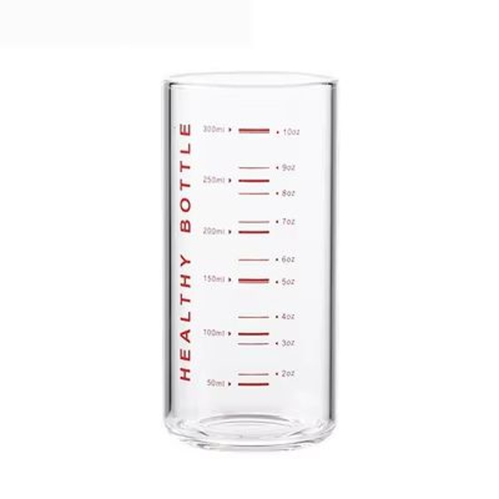 Graduated Glass Cup Clear Measuring Drinking Glass For Coffee Tea Milk And Juice 8