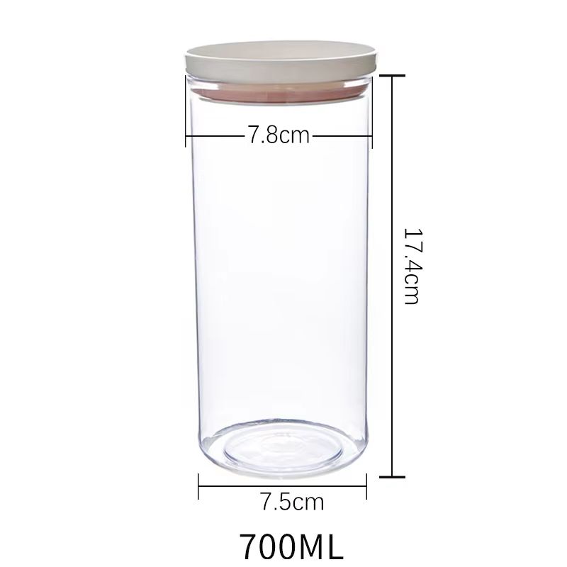 WBBOOMING Transparent Sealed Ring Food Canister With Dual Color Design For Kitchen Storage 11