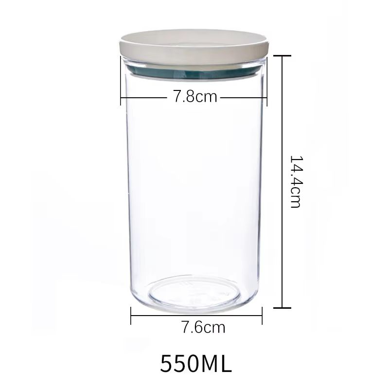 WBBOOMING Transparent Sealed Ring Food Canister With Dual Color Design For Kitchen Storage 8