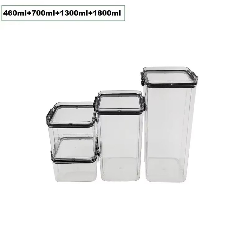 WBBOOMING Airtight Plastic Sealed Canisters Set With Four Capacity Options For Kitchen Food Storage 10