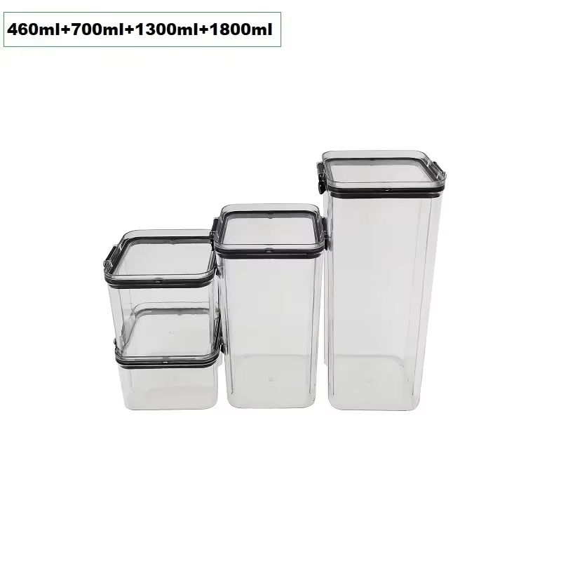 WBBOOMING Airtight Plastic Sealed Canisters Set With Four Capacity Options For Kitchen Food Storage 10