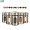 Stainless Steel Spice Storage Box And Condiment Shaker Jars Organizer For Cooking And BBQ Use 0