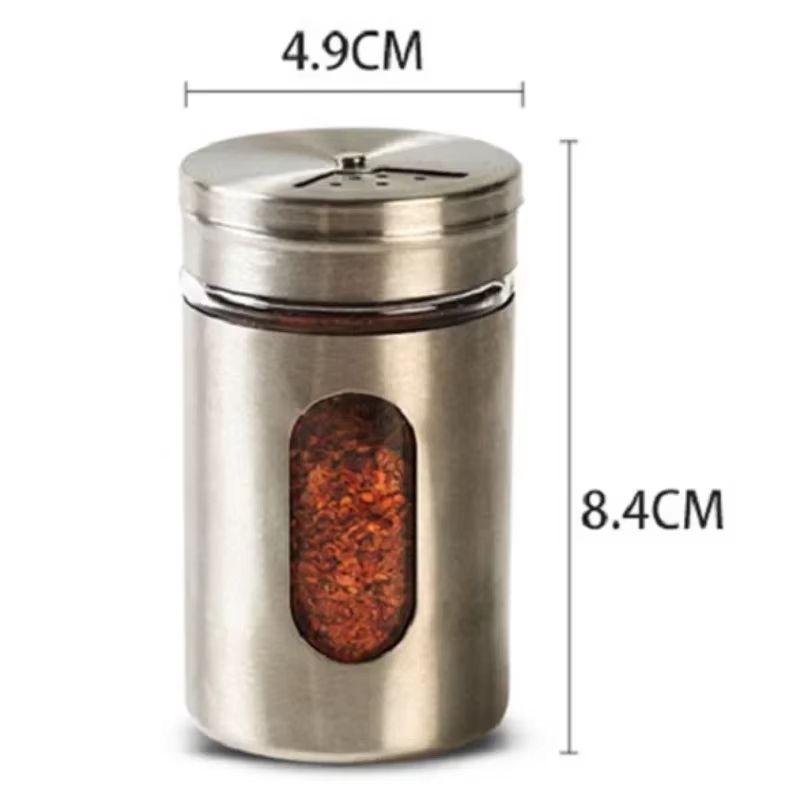 Stainless Steel Spice Storage Box And Condiment Shaker Jars Organizer For Cooking And BBQ Use 4