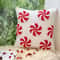 Christmas Plush Pillowcase With Hat And Candy Cane Pattern Hidden Zipper Holiday Decor Cover 1