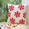 Christmas Plush Pillowcase With Hat And Candy Cane Pattern Hidden Zipper Holiday Decor Cover 1