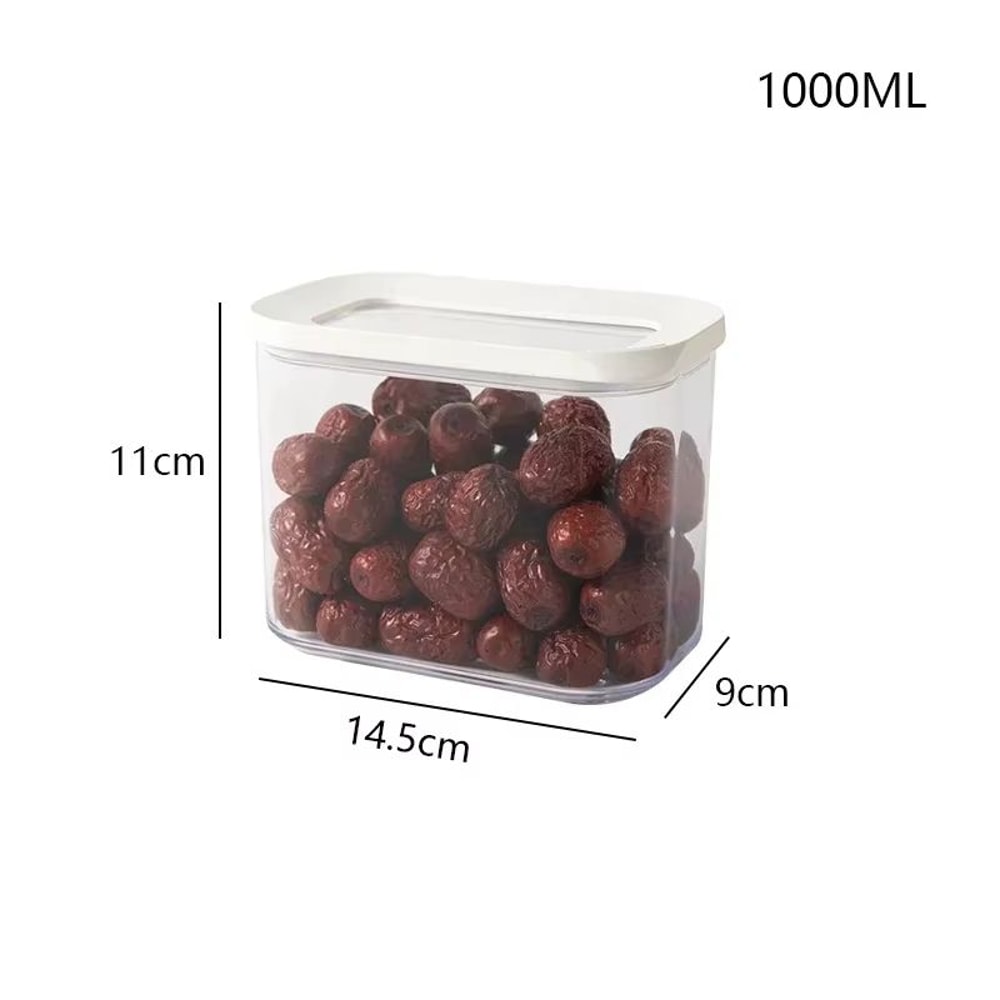 Airtight Plastic Sealed Storage Box Transparent Food Container For Coffee Beans And Cereal Organiza 6