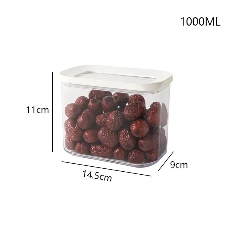 Airtight Plastic Sealed Storage Box Transparent Food Container For Coffee Beans And Cereal Organiza 6