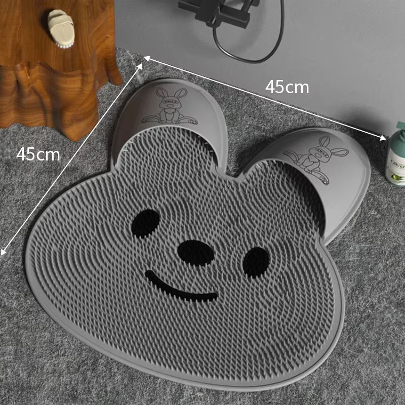 Silicone Anti Slip Foot Massage Shower Mat With Dead Skin Removal And Back Massage Nodes 5