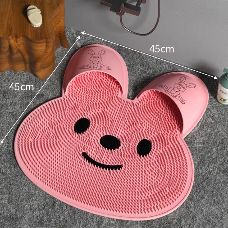 Silicone Anti Slip Foot Massage Shower Mat With Dead Skin Removal And Back Massage Nodes 6